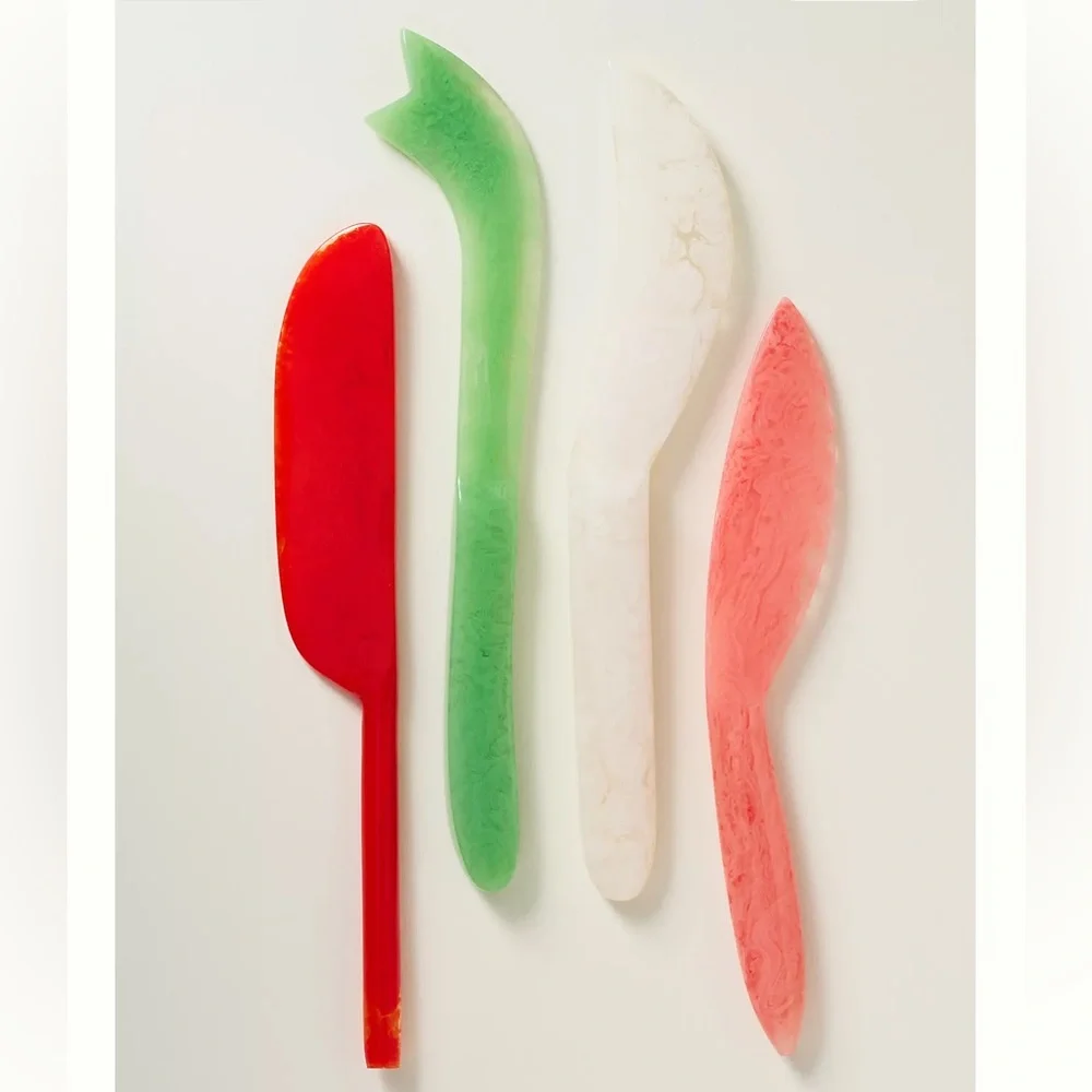 anthropologie | mignon resin cheese spreaders (set of 4) - Picture 3 of 3
